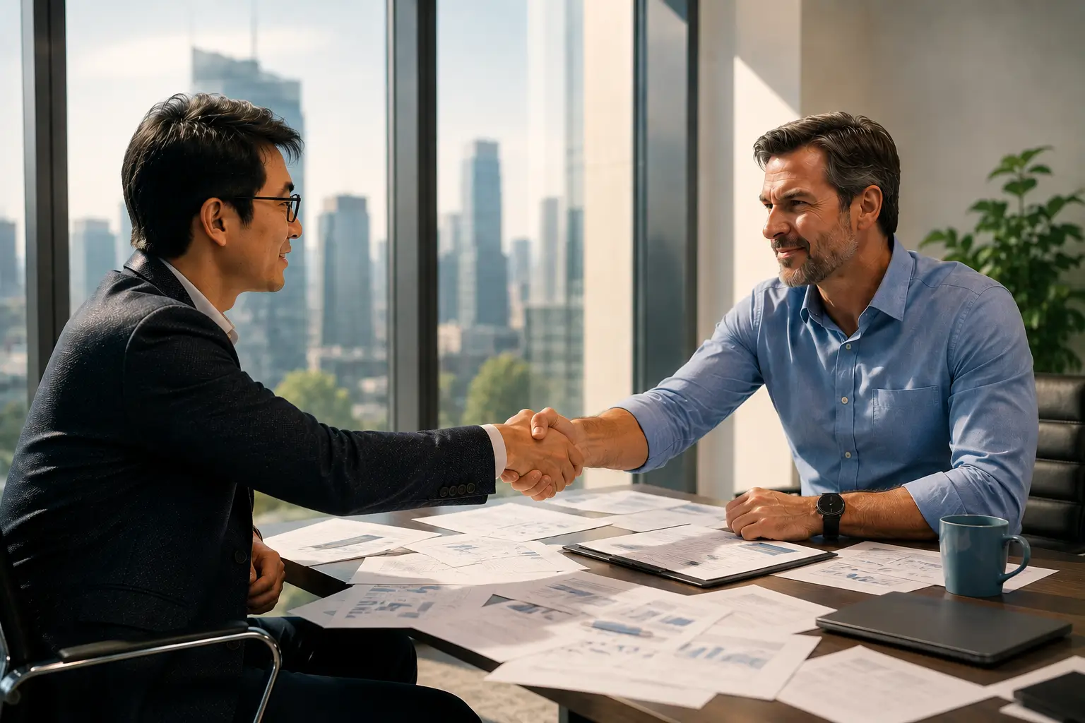 Posture installée après accompagnement : le dirigeant accueille le reproche du client avec calme, reformule, propose, le client se rouvre au dialogue